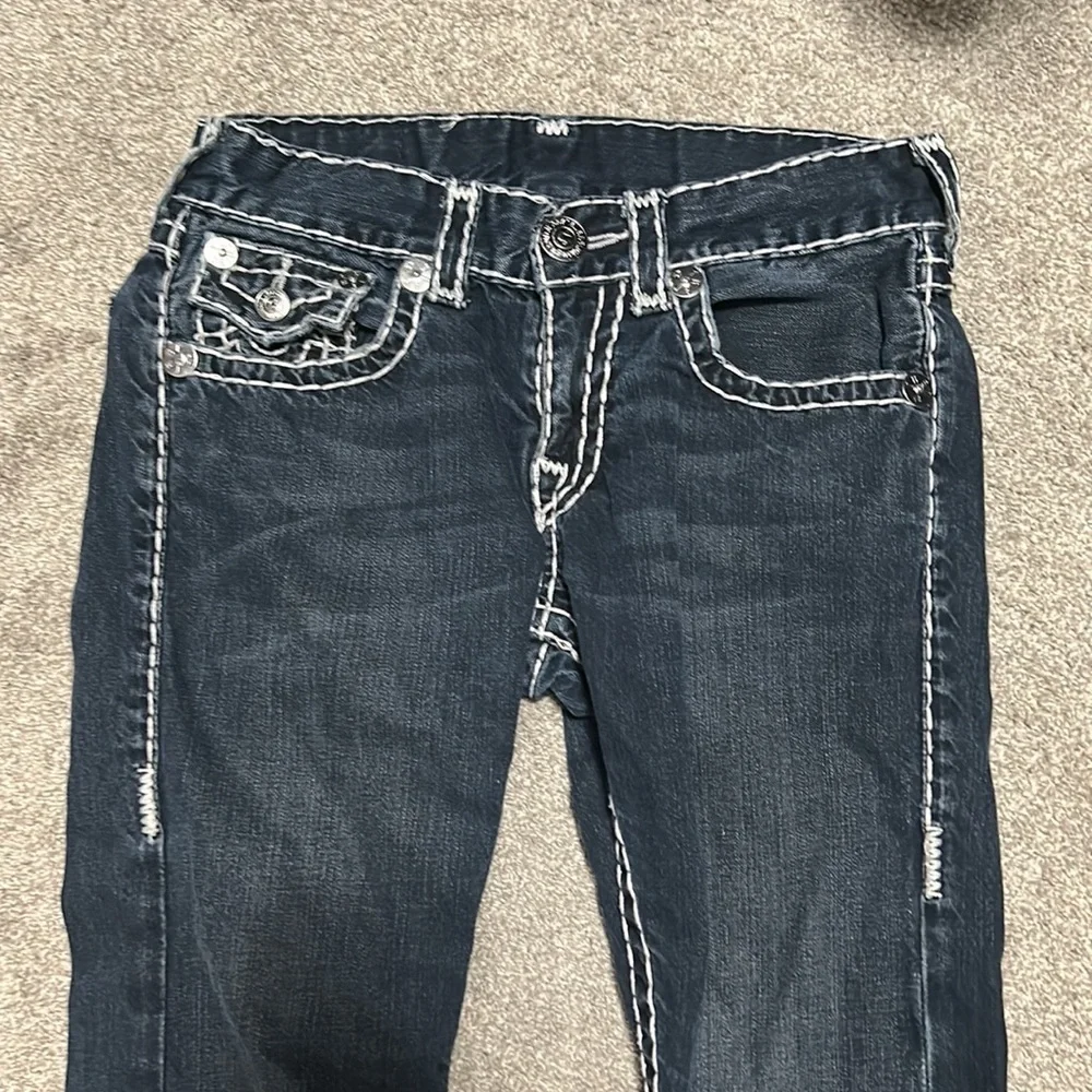 True Religion White Stitch Skinny Jeans - Picture 3 of 5
